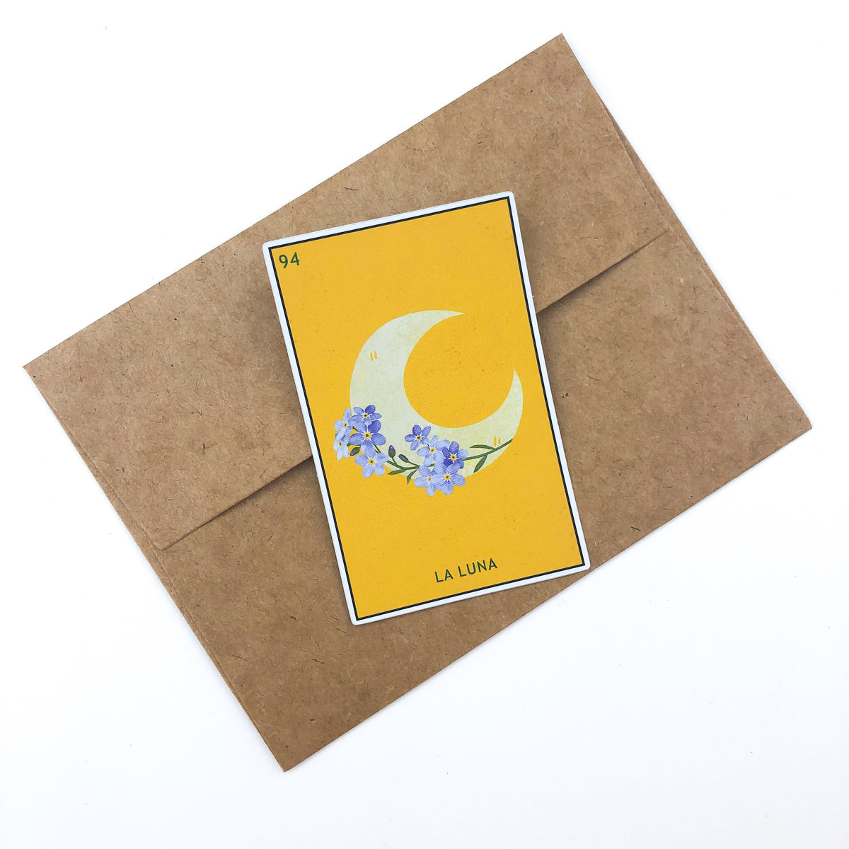 La Luna Lotería Matte Metallic Sticker