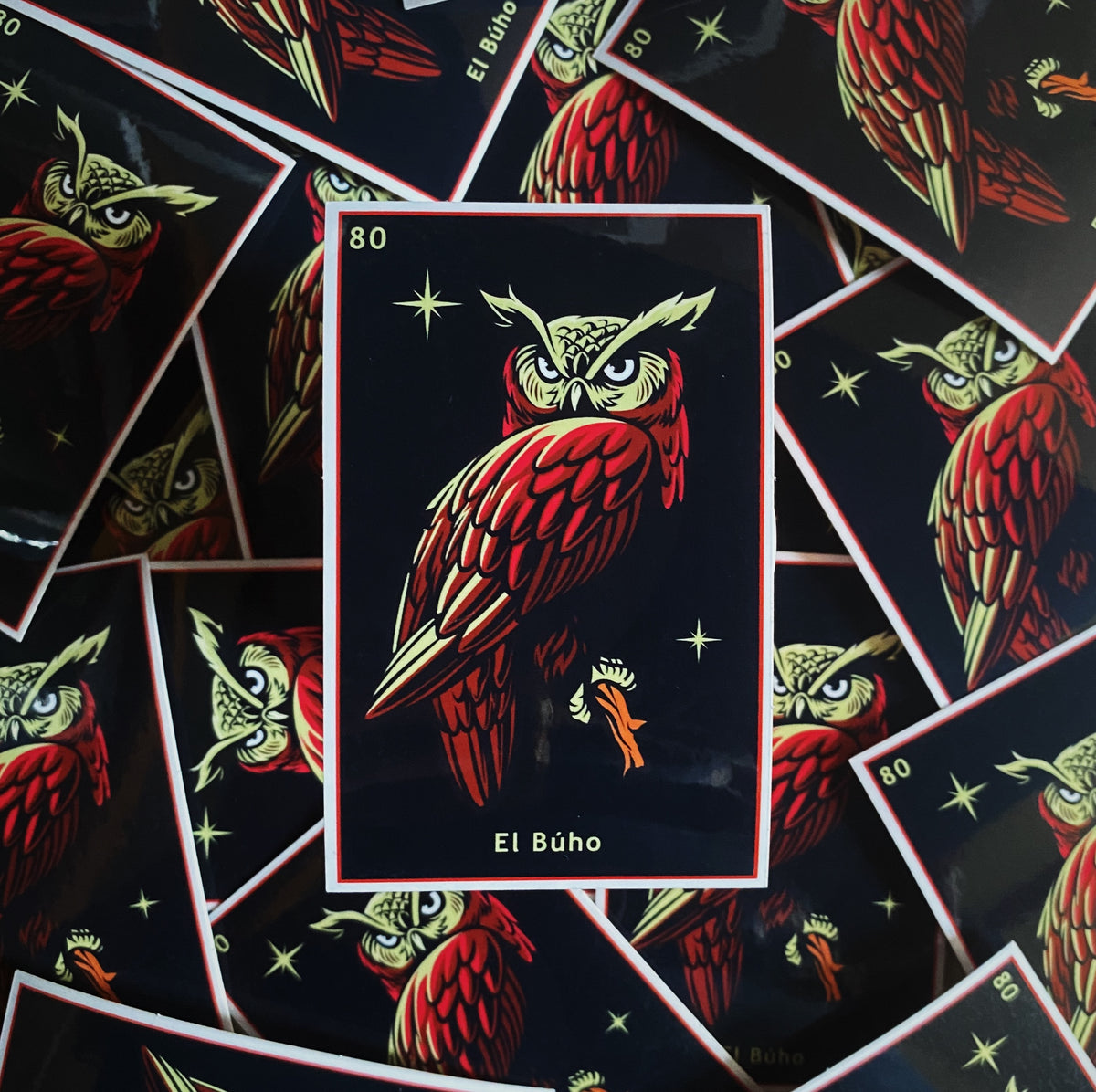 El Búho Lotería Sticker