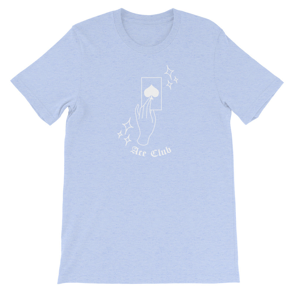 Baby blue and white Ace Club tee for Greeks #1 NPHC MGC Mu Sigma Upsilon