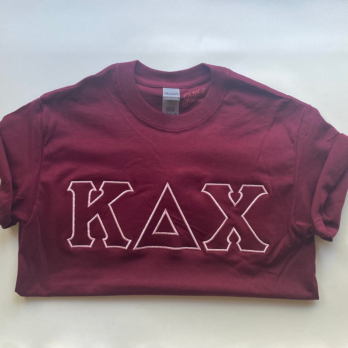 KDChi Minimalist Stitched Letter Tee