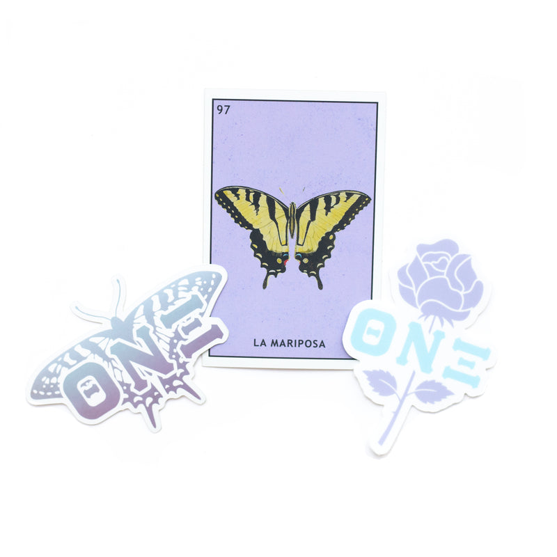 TNX La Mariposa Lotería Matte Metallic Sticker