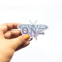 TNX Butterfly Matte Metallic Ombre Sticker