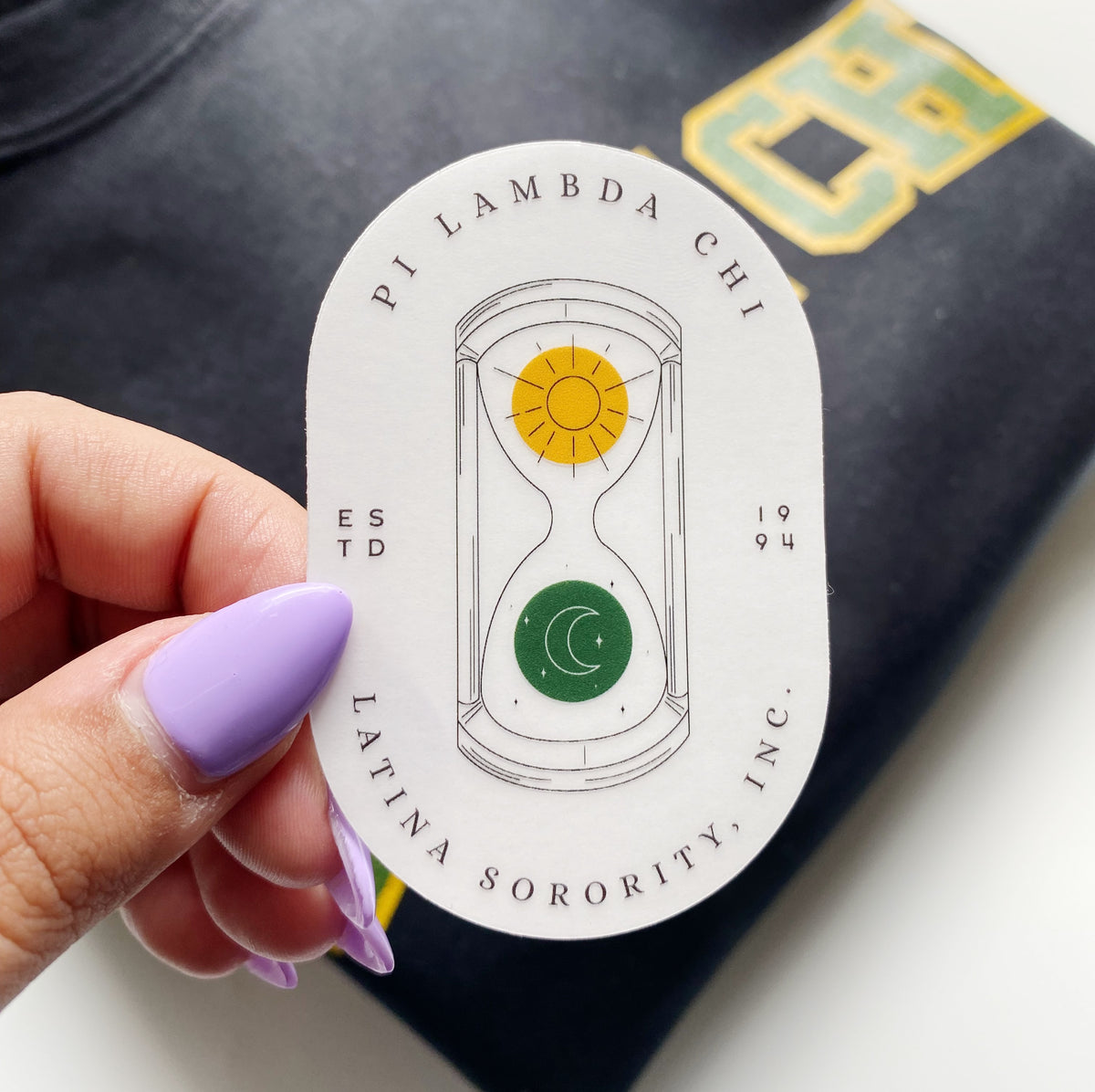 PLC Minimalist Hourglass Transparent Sticker