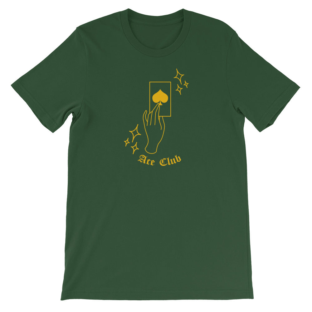 Green and gold Ace Club tee for Greeks #1 NPHC MGC Pi Lambda Chi Omega Phi Beta