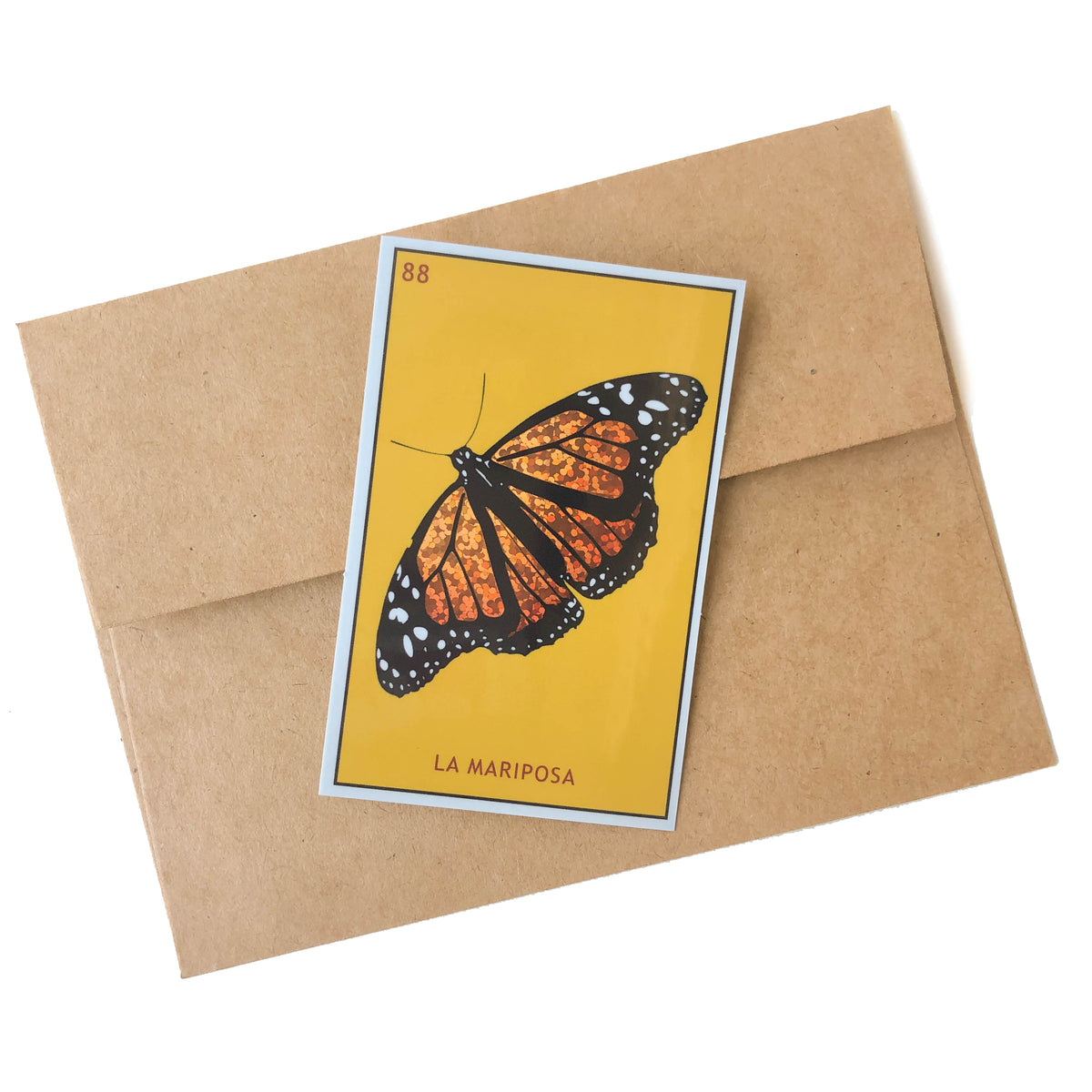 Mariposa Lotería Glitter Sticker