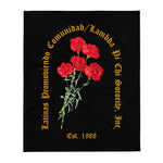 LPC Black Floral Plush Blanket