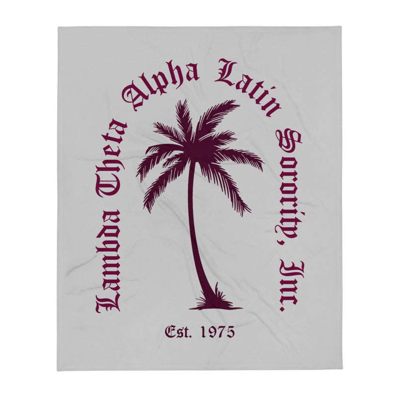 LTA Grey Palma Plush Blanket