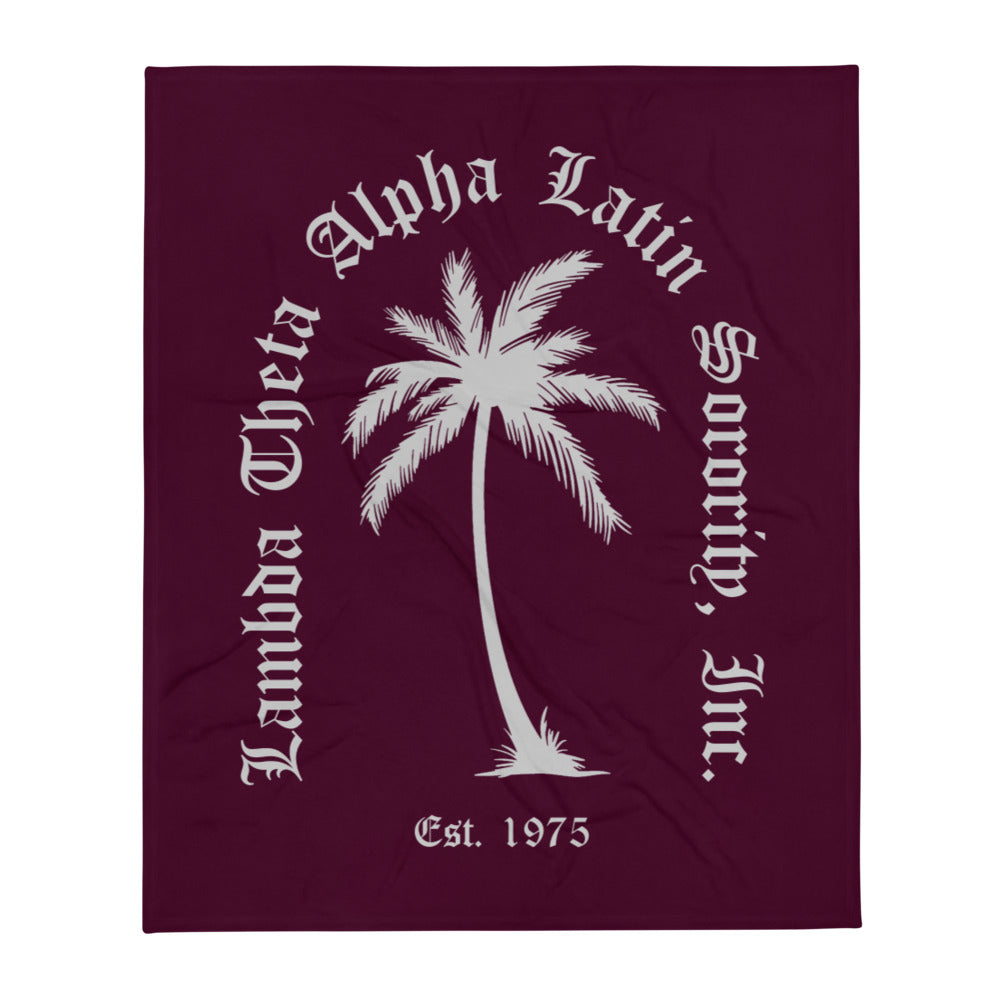 LTA Burgundy Palma Plush Blanket